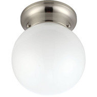 Home Impressions 6 In. Brushed Nickel Incandescent Flush Mount Ceiling Light Fixture
