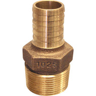 Merrill 1-1_4 In. MIP x 1 In. Insert Red Brass Hose Barb Reducing Adapter