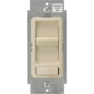 Leviton Decora Incandescent_LED_CFL Light Almond Slide Dimmer Switch