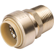 ProLine 1_2 In. x 1_2 In. MPT Brass Push Fit Adapter