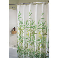 iDesign York 72 In. x 72 In. Green Vine 100% Polyester Graphic Fabric Shower Curtain