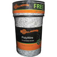 Gallagher 1620 Ft. Polyethylene w_Stainless Steel Wire Strands Electric Fence Poly Wire