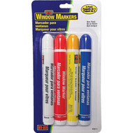 Hy-Ko Red_Blue_White_Yellow Window Marker (4-Pack)