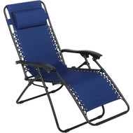 Outdoor Expressions Zero Gravity Relaxer Dark Blue Convertible Lounge Chair