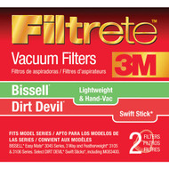 3M Filtrete Standard Bissell Easy Mate_Dirt Devil Swift Stick Vacuum Filter (2-Pack)