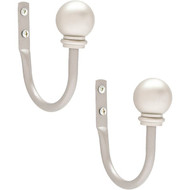 Kenney 4 In. Ball Drapery Holdback  Antique Pewter (2-Pack)