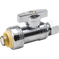 ProLine 1_2 In. PF x 3_8 In. OD Brass Push Straight Valve