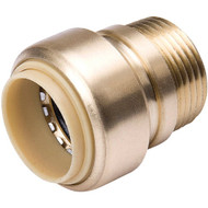 ProLine 1_2 In. x 1_2 In. MPT Brass Push Fit Valve Adapter