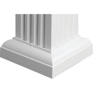 Crown Column 8 In. White Aluminum Cap_Base
