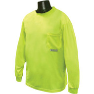 Safety Works Professional Hi-Vis Green Long Sleeve Safety Shirt  XL