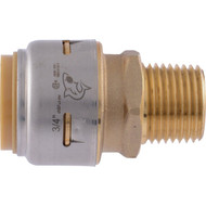 SharkBite 3_4 In. x 1_2 In. MNPT Bullnose Brass Push-to-Connect Male Adapter