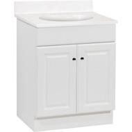 Continental Cabinets Richmond White 24-1_2 In. W x 35-1_4 In. H x 18-1_2 In. D Vanity with White Cultured Marble Top