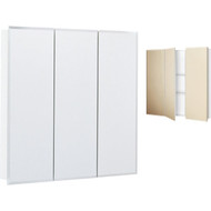 Continental Cabinets Frameless Beveled 30 In. W x 29-3_4 In. H x 4-1_4 In. D Tri-View Surface Mount Medicine Cabinet