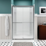 Sterling Finesse 47-5_8 In. W. X 70-1_16 In. H. Chrome Frameless Frosted Glass Sliding Shower Door