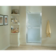 Sterling Finesse 33-1_2 In. W. X 65-1_2 In. H. Silver Rain Glass Hinge Shower Door