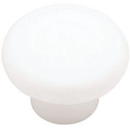 Liberty White Plastic 1-3_8 In. Cabinet Knob  (2-Pack)