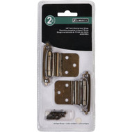 Liberty Burnished Antique Brass 3_8 In. Self-Closing Inset Hinge  (2-Pack)