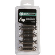 Liberty Satin Nickel 3_8 In. Inset Hinge  Without Spring  (10-Pack)