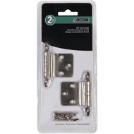 Liberty Satin Nickel 3_8 In. Inset Hinge  Without Spring  (2-Pack)