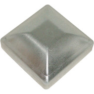 Hartford Standard 3-1_2 In. x 3-1_2 In. Galvanized Steel Press-On Silver Post Cap