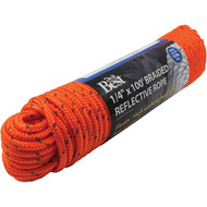 Do it Best 1_4 In. x 100 Ft. Orange Braided Reflective Polypropylene Packaged Rope