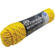 Do it Best 1_4 In. x 100 Ft. Yellow Braided Reflective Polypropylene Packaged Rope
