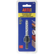 ARTU 3_8 In. Hex Shank Arbor Tungsten Carbide Hole Saw Mandrel Fits Hole Saws 1 In. to 4 In.