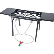 Bayou Classic 110 000 BTU Propane Gas Dual Burner Patio Stove Steel Outdoor Cooker