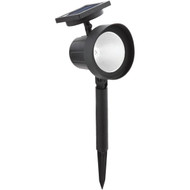 Outdoor Expressions Black 15 Lumens Plastic Floodlight Solar Path Light