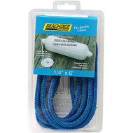 Seachoice 1_4 In. x 6 Ft. Double Braided Nylon Fender Line  Blue (2-Pack)