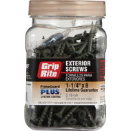 Grip-Rite PrimeGuard Plus #8 x 1-1_4 In. Premium Star Green Deck Screw (250 Ct. Jar)