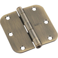3-1_2 In. x 5_8 In. Radius Antique Brass Door Hinge (3-Pack)