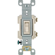 Leviton Residential Grade 15 Amp Toggle Single Pole Switch  Light Almond