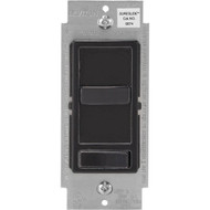 Leviton Decora Incandescent_LED_CFL Black Slide Dimmer Switch