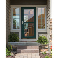Larson Easy Vent 146 Series 36 In. W x 81 In. H x 1-7_8 In. Thick Green Full View Aluminum Storm Door