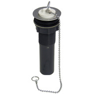 Lasco 1-1_4 In. Black Plastic C.O. Plug Plastic 1-Piece Bathroom Sink Drain