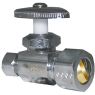 Lasco 5_8 In. Comp Inlet x 3_8 In. Comp Outlet Brass Straight Stop Valve