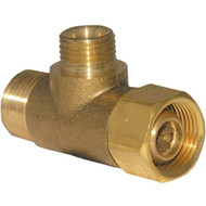 Lasco 3_8 In. FC Inlet x 3_8 In.C Outlet x 1_4 In.C Outlet Brass Extender Tee