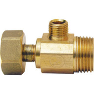 Lasco 1_2 In. IP Inlet x 1_2 In. IP Outlet x 1_4 In. C Outlet Brass Extender Tee