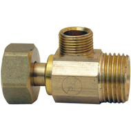 Lasco 1_2 In. IP Inlet x 1_2 In. IP Outlet x 3_8 In. C Outlet Brass Extender Tee