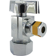 Lasco 5_8 In. Copper C Inlet x 1_4 In. C Outlet 1_4 Turn Angle Valve