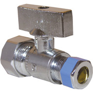 Lasco 5_8 In. Copper C Inlet x 3_8 In. C Outlet Brass Straight Stop Valve