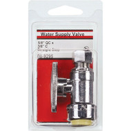 Lasco 5_8 In. Copper or CPVC Inlet x 3_8 In. C Outlet Brass Quarter Turn Straight Stop Valve