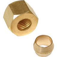 Lasco 1_4 In. Compression Nut and Sleeve