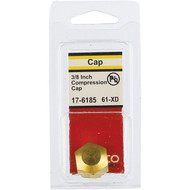 Lasco 3_8 In. Brass Compression Cap