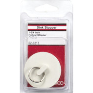 Lasco Hollow 1-3_4 In. White Sink Rubber Drain Stopper