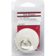 Lasco 1 In. to 1-3_8 In. White Sink Rubber Drain Stopper