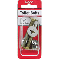 Lasco 5_16 In. x 2-1_4 In. Heavy-Duty Brass Toilet Bolts