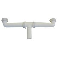 Lasco 1-1_2 In. x 16 In. Black Plastic Center Outlet Waste