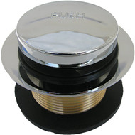 Lasco Polished Chrome Plated Tip Toe Stopper Bath Drain Trim Kit